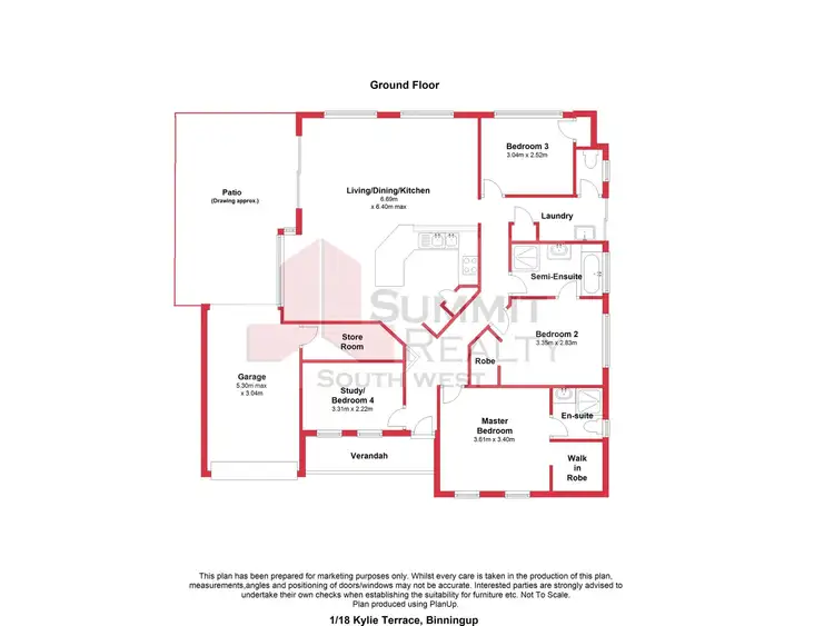 Floorplan of Homely house listing, Unit 1/18 Kylie Terrace, Binningup WA 6233
