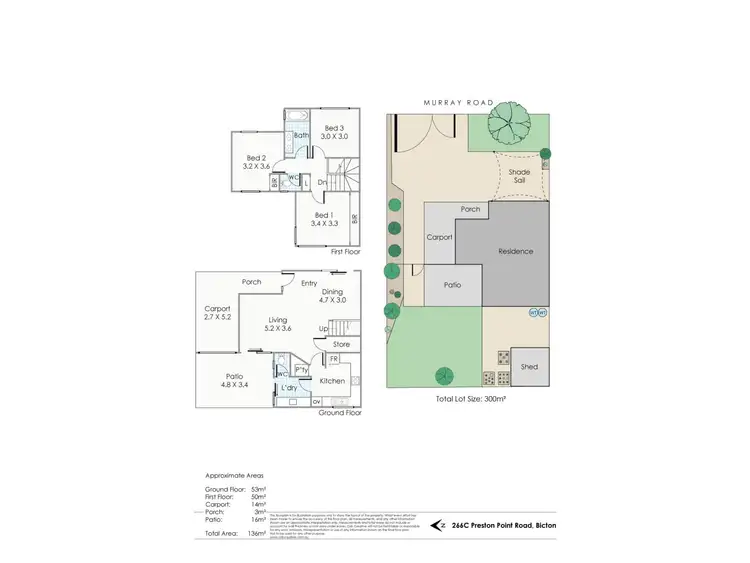 Floorplan of Homely townhouse listing, 266C Preston Point Road, Bicton WA 6157