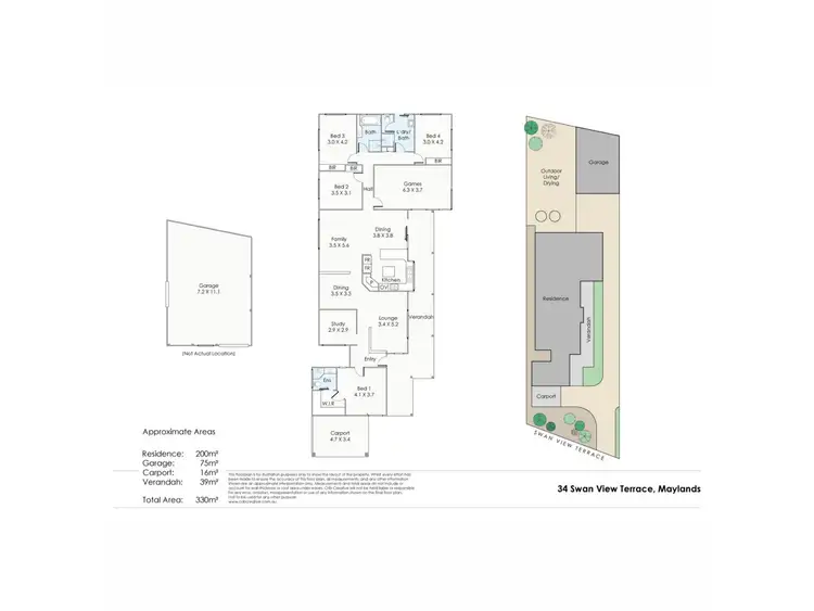 Floorplan of Homely house listing, 34 Swan View Terrace, Maylands WA 6051