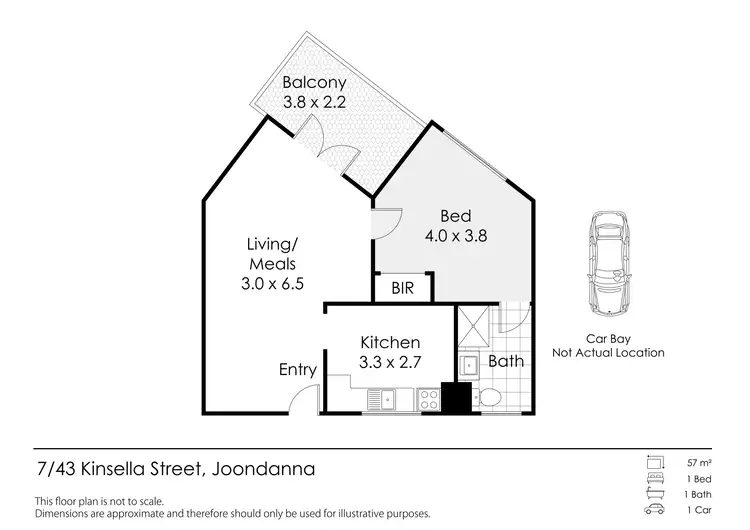 Floorplan of Homely unit listing, 7/43 Kinsella Street, Joondanna WA 6060