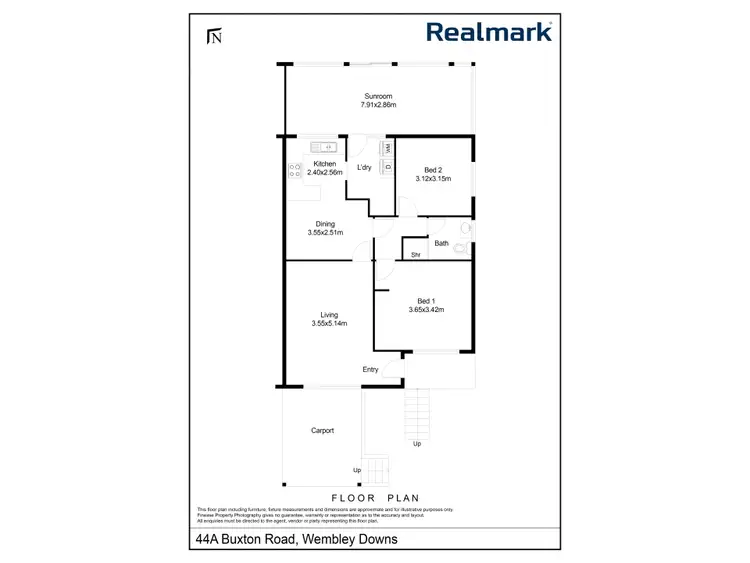 Floorplan of Homely semi-detached listing, 44A Buxton Road, Wembley Downs WA 6019