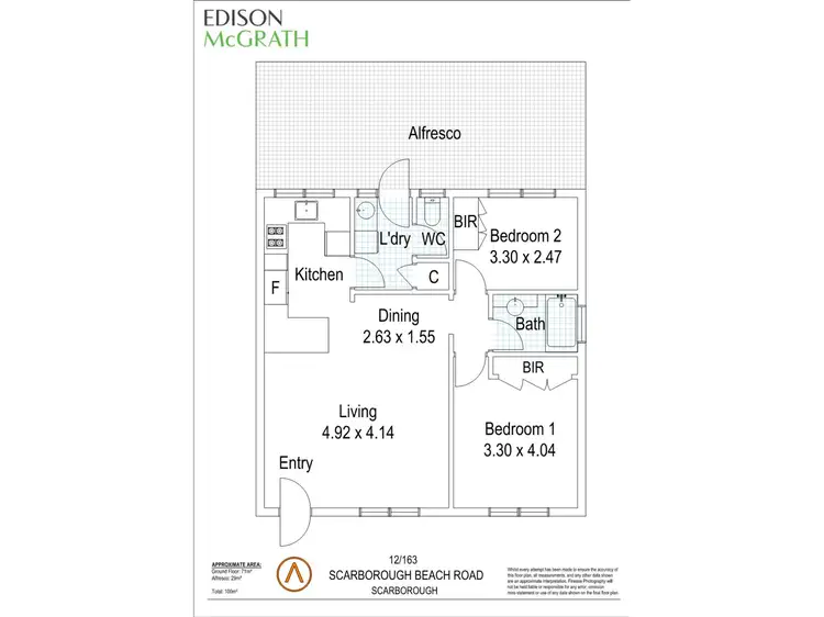 Floorplan of Homely villa listing, 12/163 Scarborough Beach Road, Scarborough WA 6019