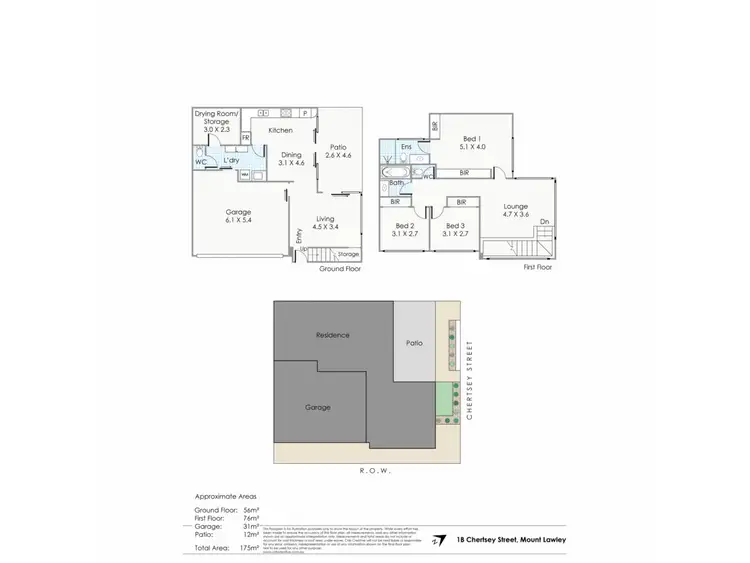 Floorplan of Homely house listing, 1B Chertsey Street, Mount Lawley WA 6050