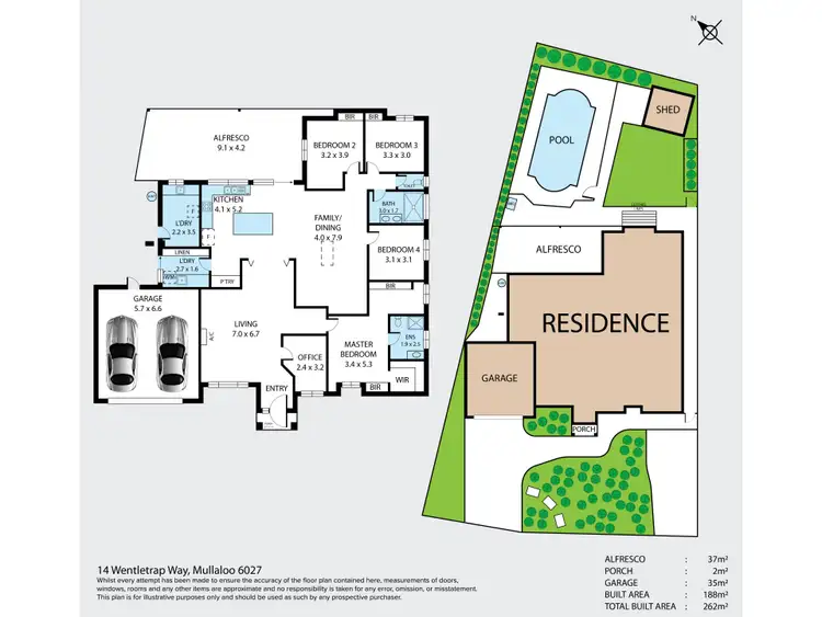 Floorplan of Homely house listing, 14 Wentletrap Way, Mullaloo WA 6027