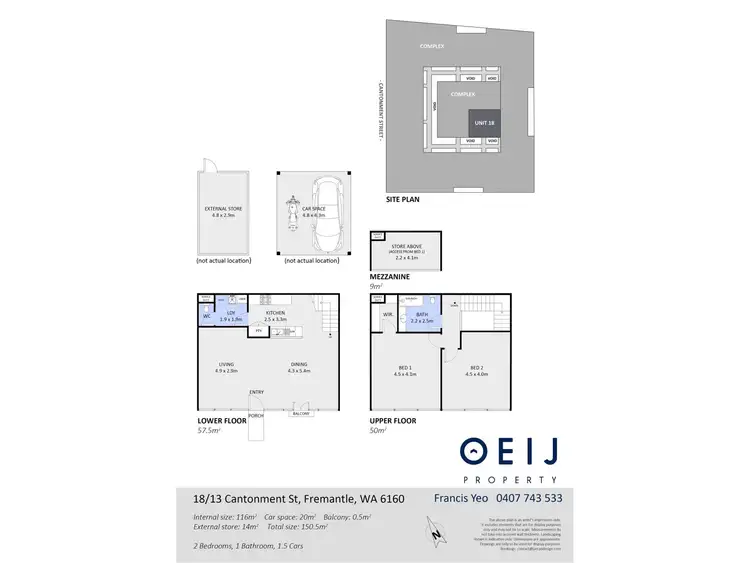 Floorplan of Homely apartment listing, 18/13 Cantonment St, Fremantle WA 6160