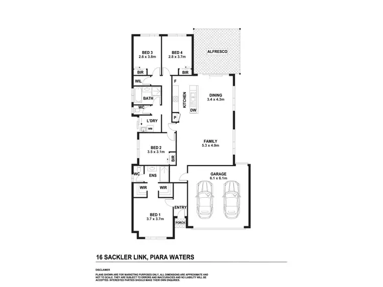 Floorplan of Homely house listing, 16 Sackler Link, Piara Waters WA 6112