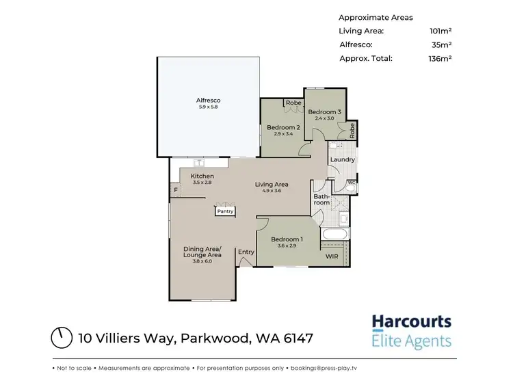 Floorplan of Homely house listing, 10 Villiers Way, Parkwood WA 6147