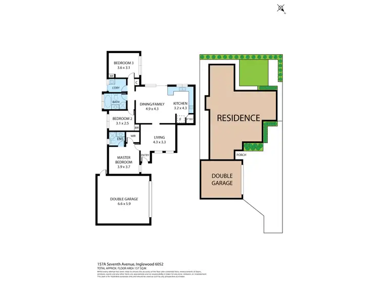 Floorplan of Homely house listing, 157A Seventh Avenue, Inglewood WA 6052
