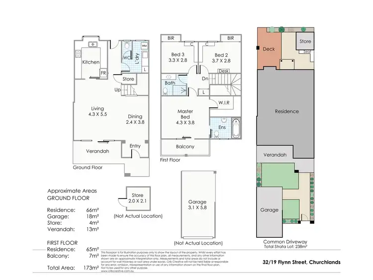 Floorplan of Homely townhouse listing, 32/19 Flynn Street, Churchlands WA 6018