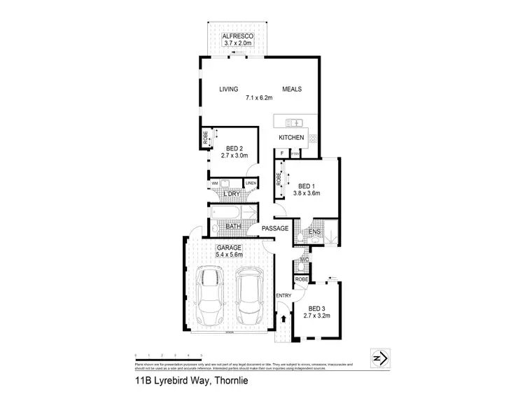 Floorplan of Homely house listing, 11B Lyrebird Way, Thornlie WA 6108