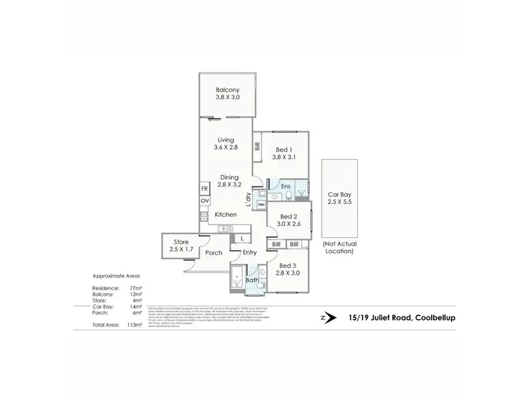Floorplan of Homely apartment listing, 15/19 Juliet Road, Coolbellup WA 6163