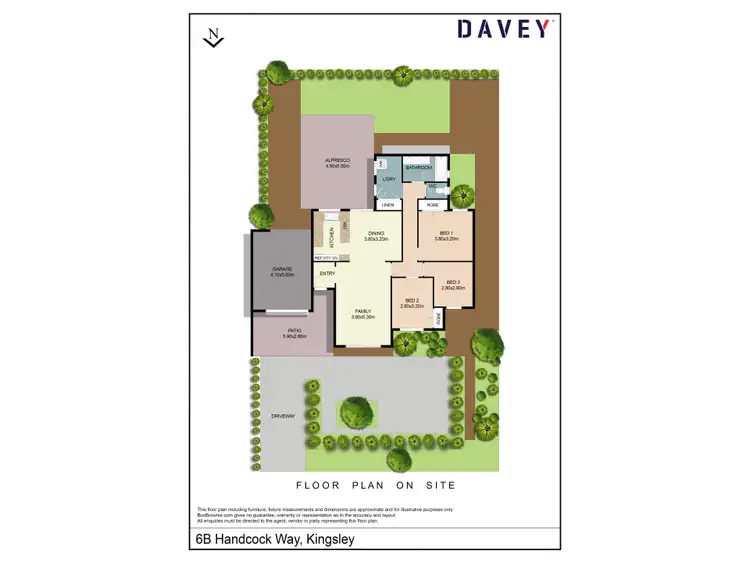 Floorplan of Homely house listing, 6B Handcock Way, Kingsley WA 6026