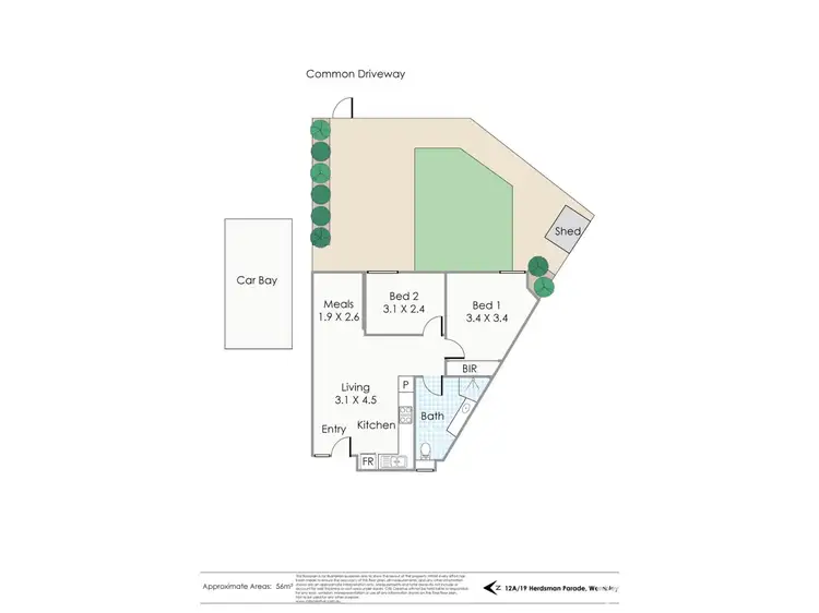 Floorplan of Homely apartment listing, 12A/19 Herdsman Parade, Wembley WA 6014