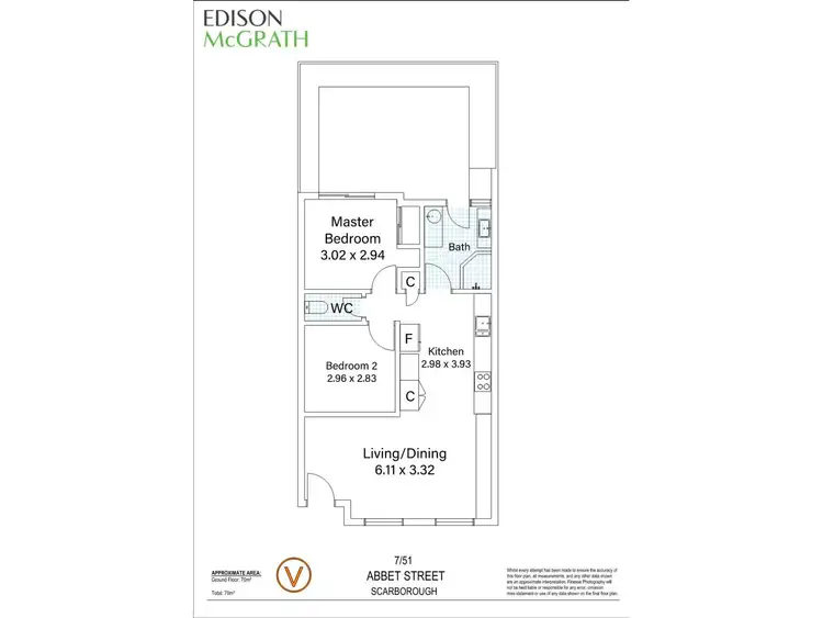 Floorplan of Homely villa listing, 7/51 Abbett Street, Scarborough WA 6019