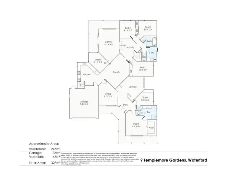 Floorplan of Homely house listing, 9 Templemore Gardens, Waterford WA 6152