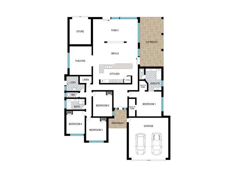 Floorplan of Homely house listing, 53 Walton Approach, Dalyellup WA 6230