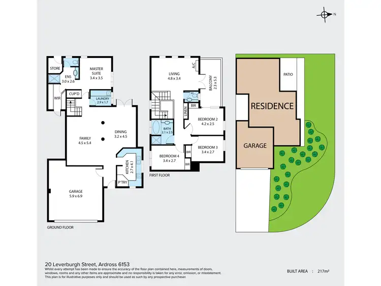 Floorplan of Homely house listing, 20 Leverburgh Street, Ardross WA 6153