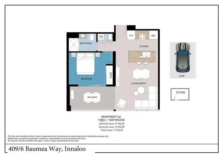 Floorplan of Homely apartment listing, 409/6 Baumea Way, Innaloo WA 6018