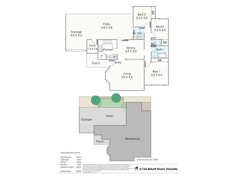 Floorplan of Homely villa listing, 2/164 Birkett Street, Dianella WA 6059