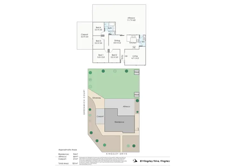 Floorplan of Homely house listing, 83 Kingsley Drive, Kingsley WA 6026