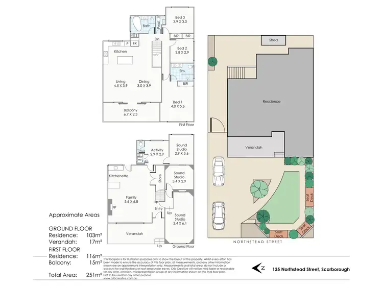 Floorplan of Homely house listing, 135 Northstead Street, Scarborough WA 6019