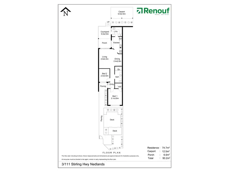 Floorplan of Homely apartment listing, 3/111 Stirling Highway, Nedlands WA 6009
