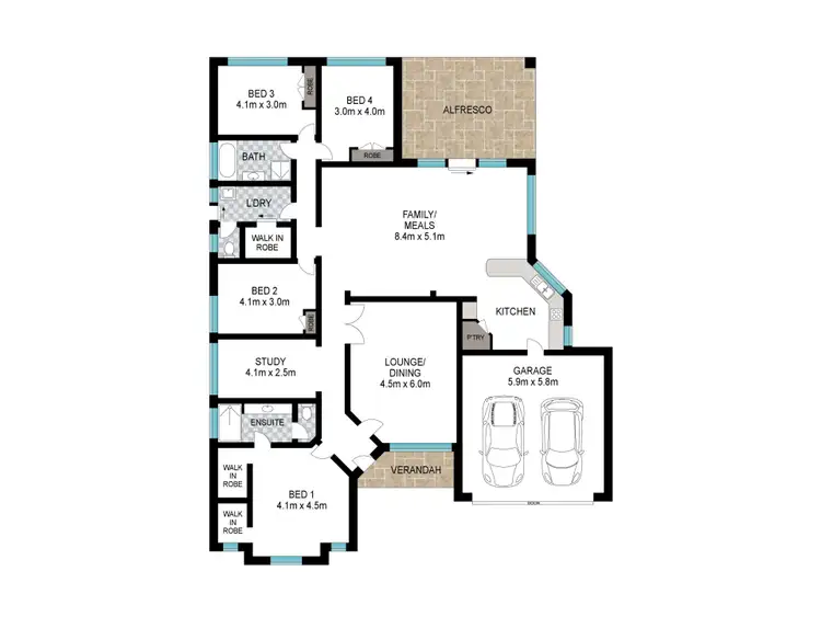 Floorplan of Homely house listing, 7 Jardine Way, Millbridge WA 6232