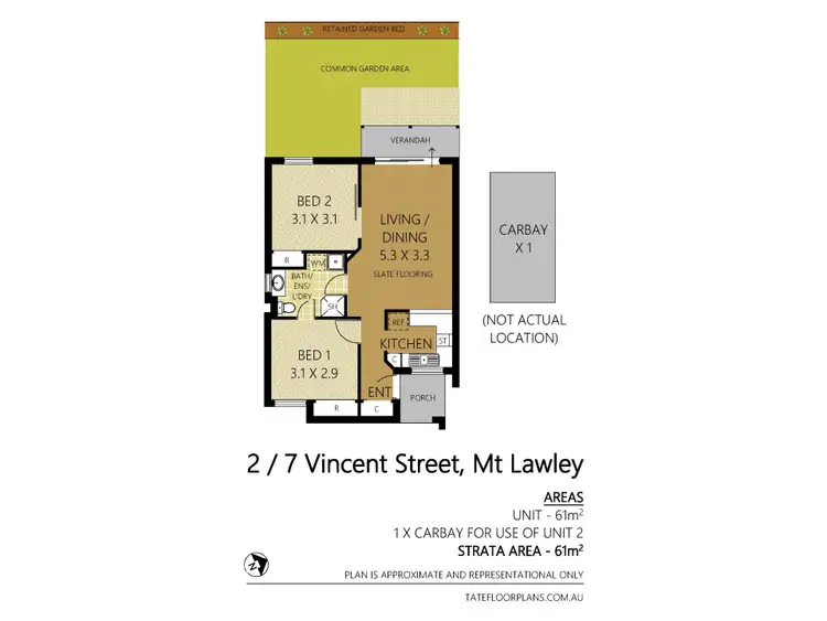 Floorplan of Homely apartment listing, 2/7 Vincent Street, Mount Lawley WA 6050