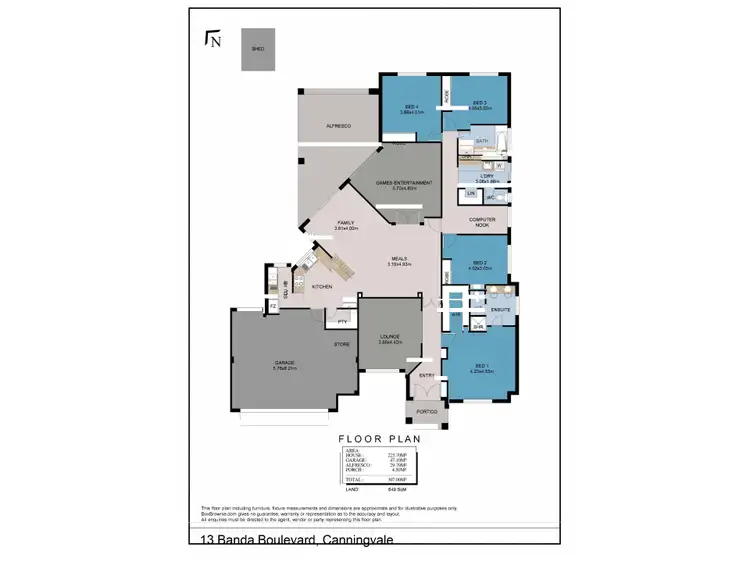 Floorplan of Homely house listing, 13 Banda Boulevard, Canning Vale WA 6155