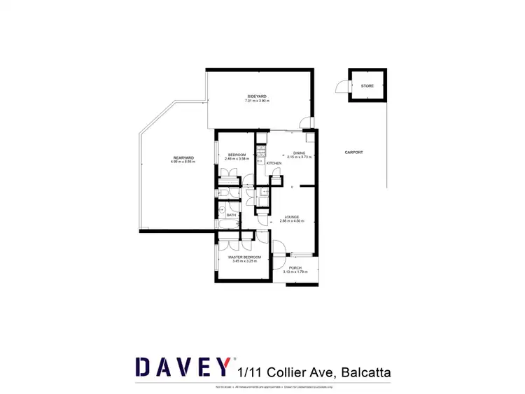 Floorplan of Homely villa listing, 1/11 Collier Avenue, Balcatta WA 6021