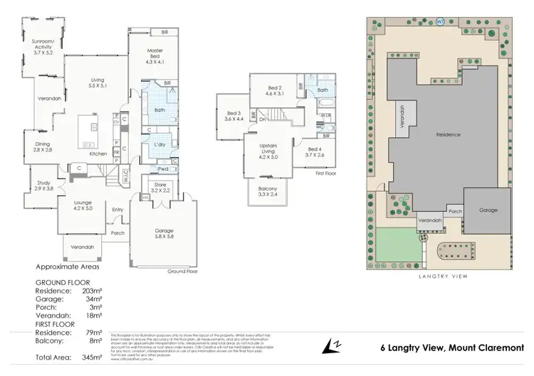 Floorplan of Homely house listing, 6 Langtry View, Mount Claremont WA 6010