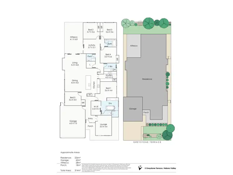 Floorplan of Homely house listing, 5 Greystone Terrace, Helena Valley WA 6056