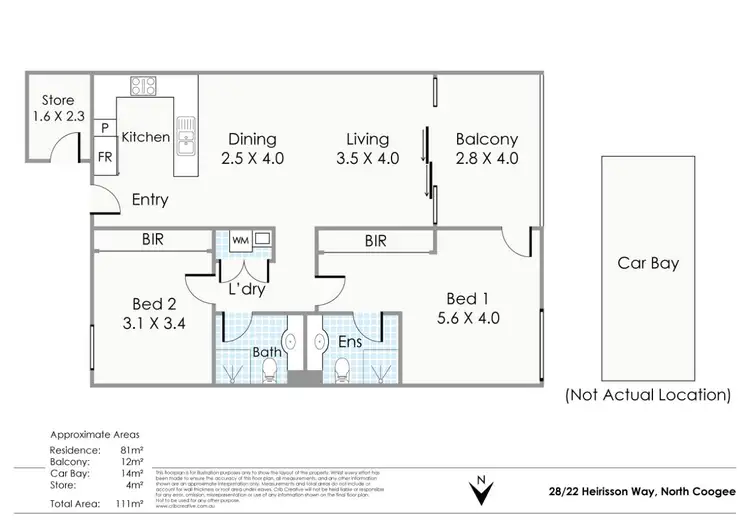 Floorplan of Homely apartment listing, Unit 28/22 Heirisson Way, North Coogee WA 6163