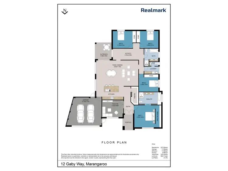 Floorplan of Homely house listing, 12 Gaby Way, Marangaroo WA 6064