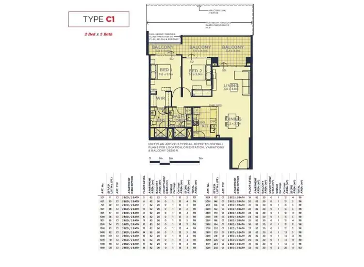 Floorplan of Homely apartment listing, 2201/63 Adelaide Terrace, East Perth WA 6004