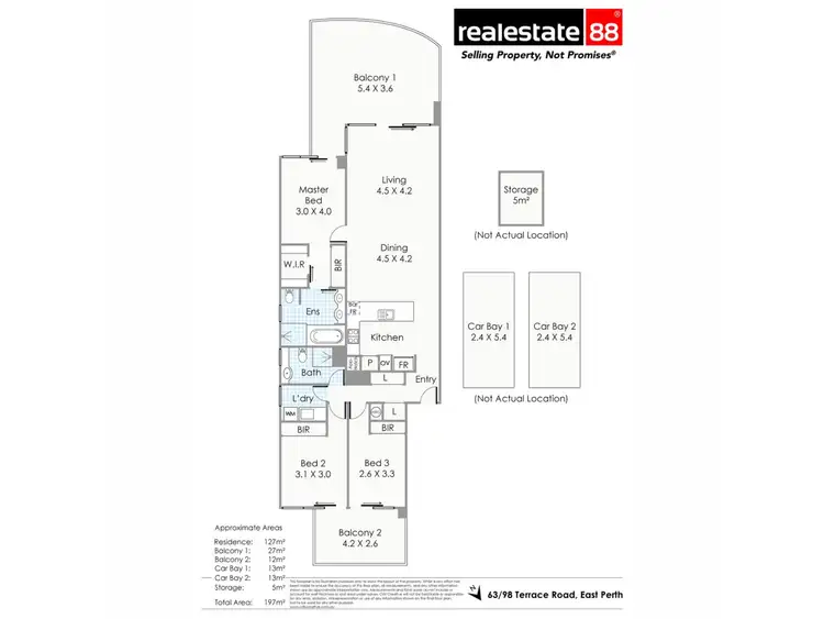Floorplan of Homely apartment listing, 63/98 Terrace Road, East Perth WA 6004