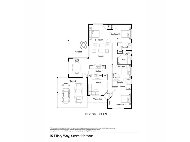 Floorplan of Homely house listing, 15 Tillery Way, Secret Harbour WA 6173