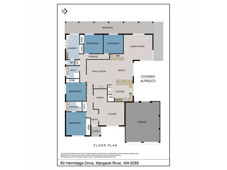 Floorplan of Homely house listing, 60 Hermitage Drive, Margaret River WA 6285