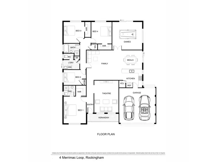 Floorplan of Homely house listing, 4 Merrimac Loop, Rockingham WA 6168