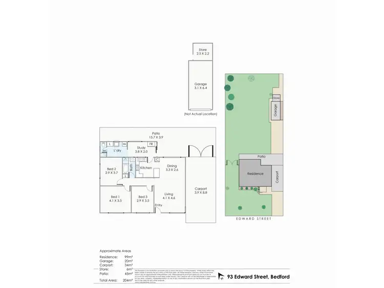 Floorplan of Homely house listing, 93 Edward Street, Bedford WA 6052