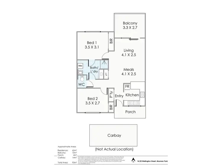 Floorplan of Homely unit listing, 14/20 Wellington Street, Mosman Park WA 6012