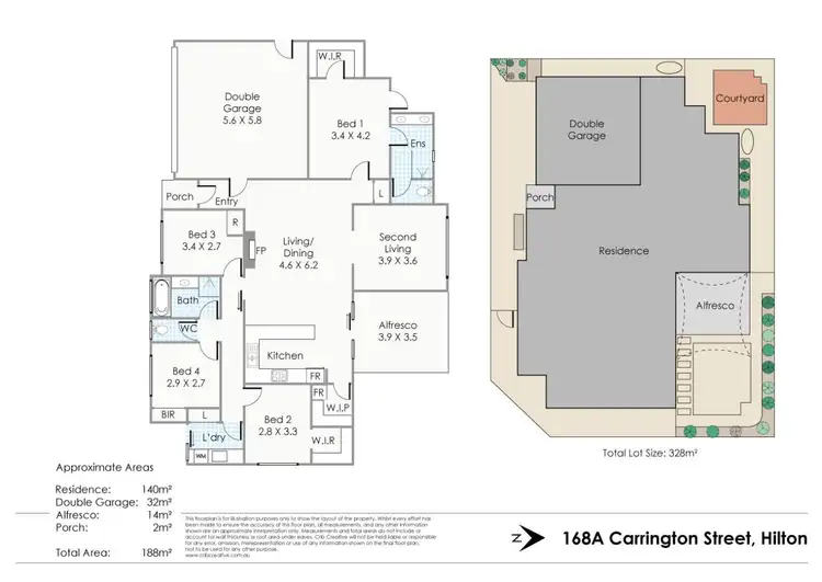Floorplan of Homely house listing, 168A Carrington Street, Hilton WA 6163