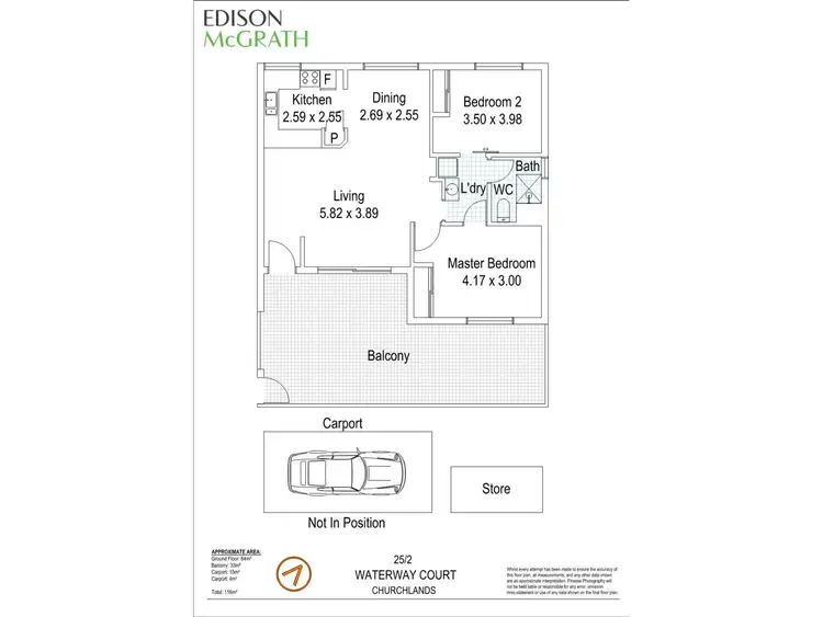 Floorplan of Homely apartment listing, 25/2 Waterway Court, Churchlands WA 6018