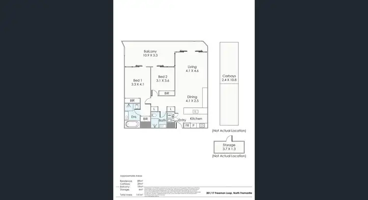Floorplan of Homely apartment listing, 301/17 Freeman Loop, North Fremantle WA 6159