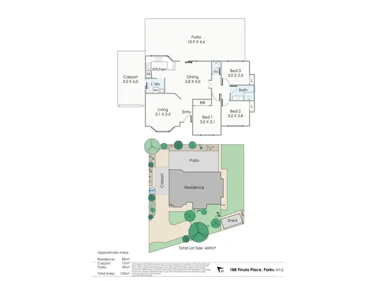 Floorplan of Homely house listing, 18B Finula Place, Parkwood WA 6147