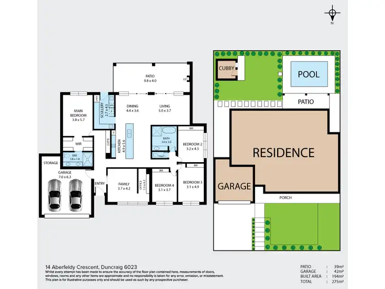 Floorplan of Homely house listing, 14 Aberfeldy Crescent, Duncraig WA 6023