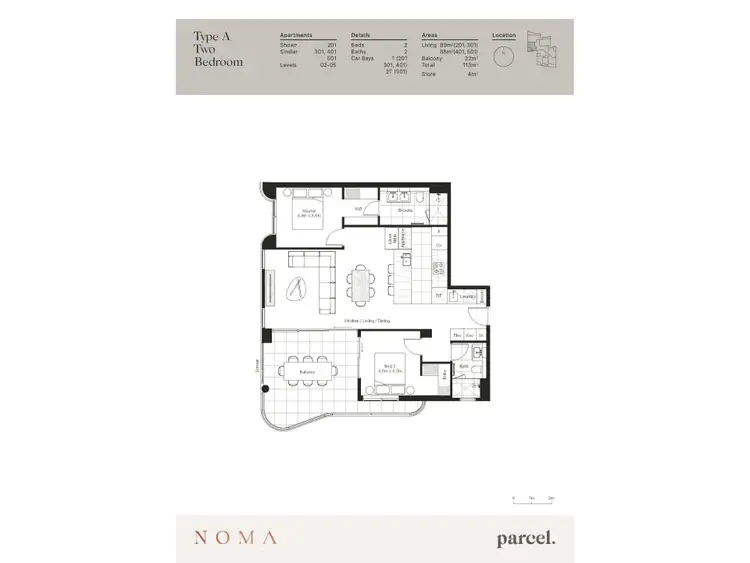 Floorplan of Homely apartment listing, 401/42 Glyde Street, Mosman Park WA 6012