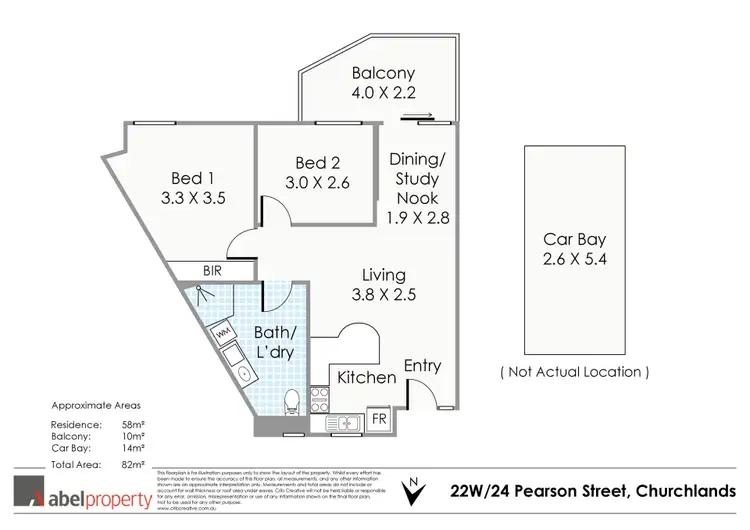 Floorplan of Homely apartment listing, 22W/24 Pearson Street, Churchlands WA 6018