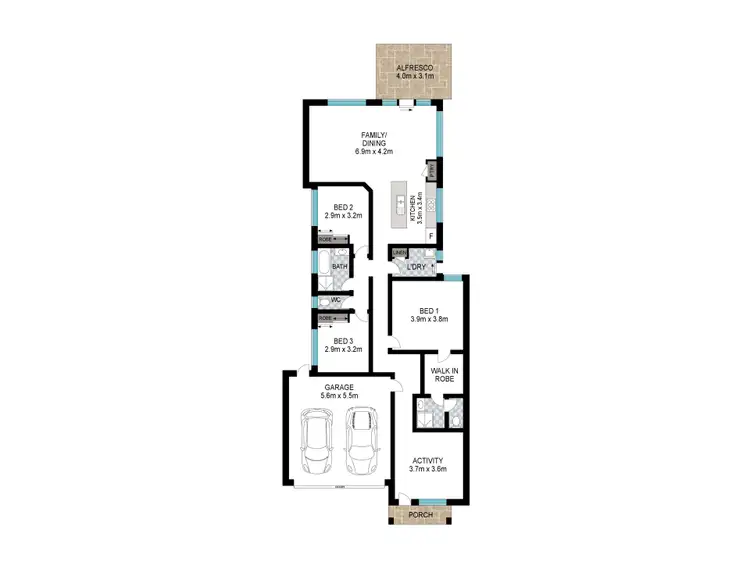 Floorplan of Homely house listing, 23B Lucy Victoria Avenue, Australind WA 6233