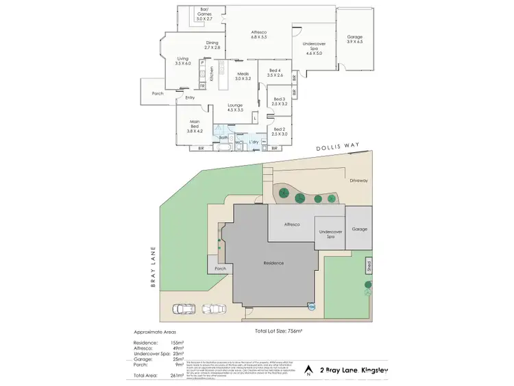 Floorplan of Homely house listing, 2 Bray Lane, Kingsley WA 6026